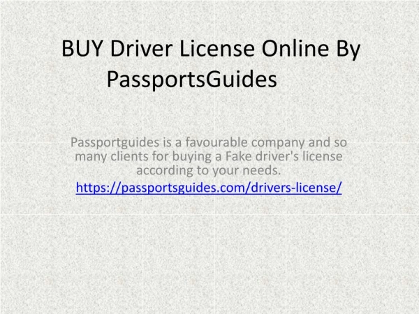 Buy German driver license By Passportsguides