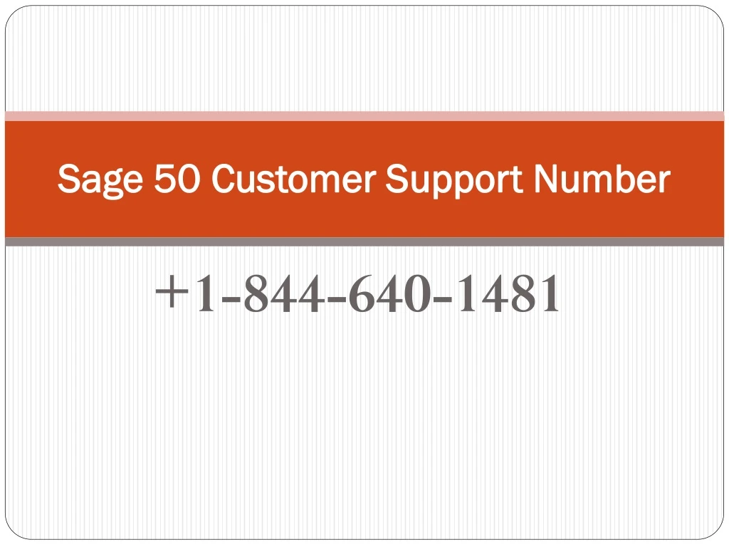 sage 50 customer support number