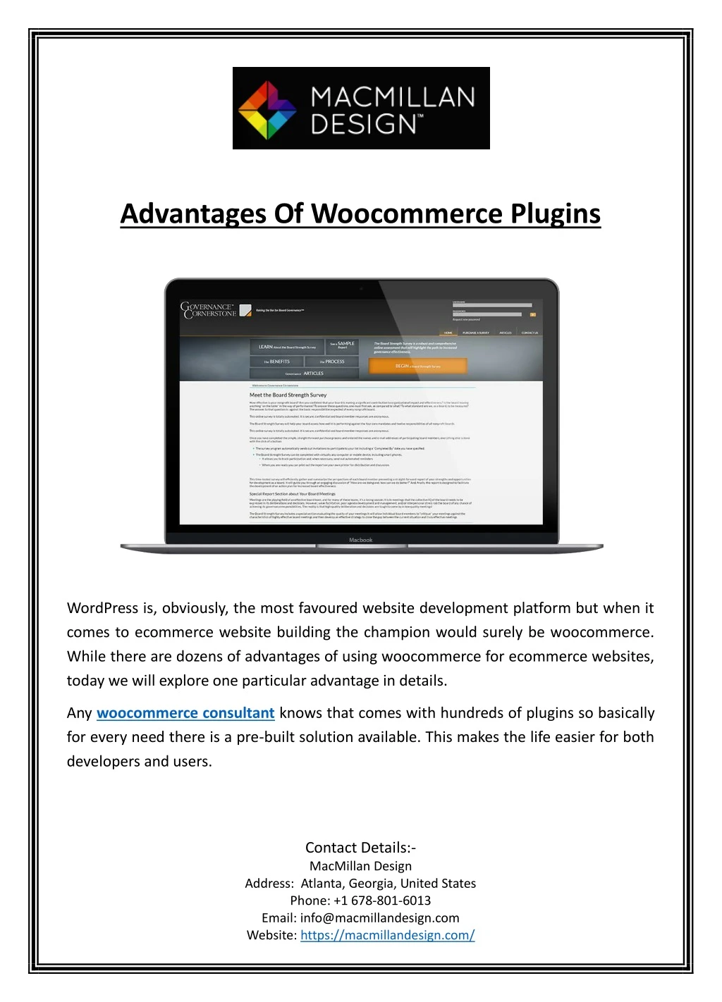 advantages of woocommerce plugins
