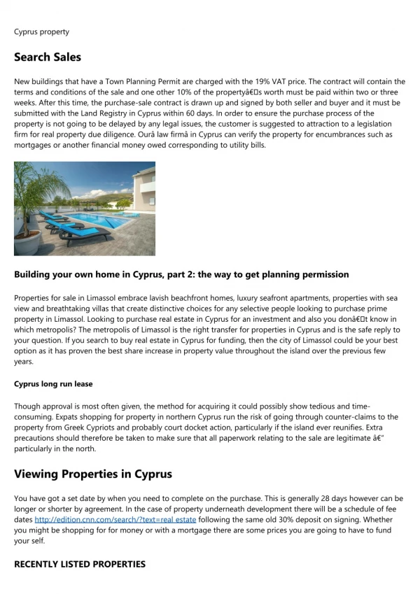 Foreigners looking cyprus property limassol