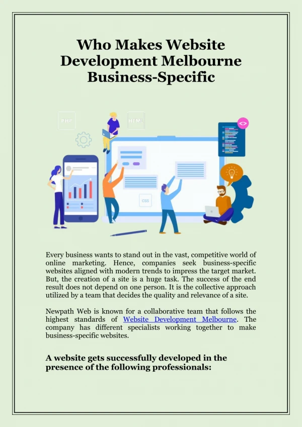 who makes website development melbourne business