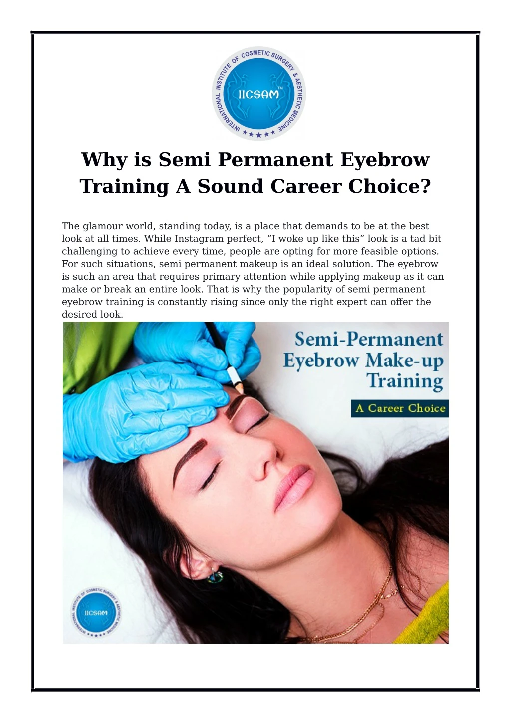 why is semi permanent eyebrow training a sound