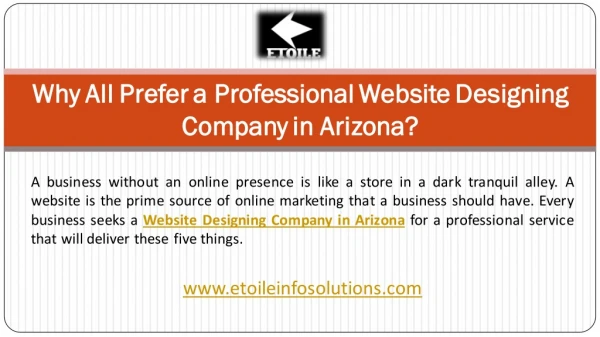 Why all Prefer a Professional Website Designing Company in Arizona?