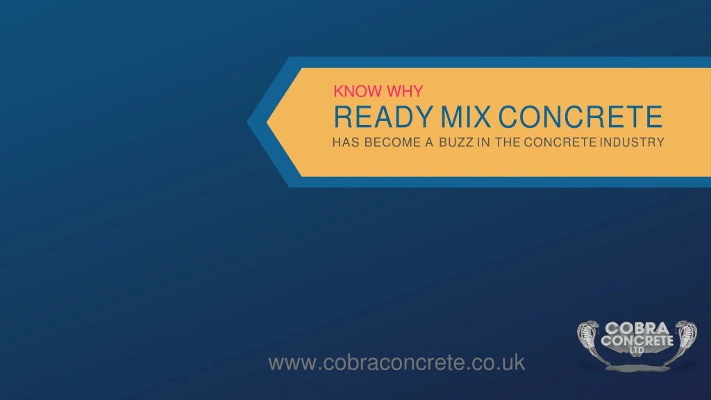 know why ready mix concrete