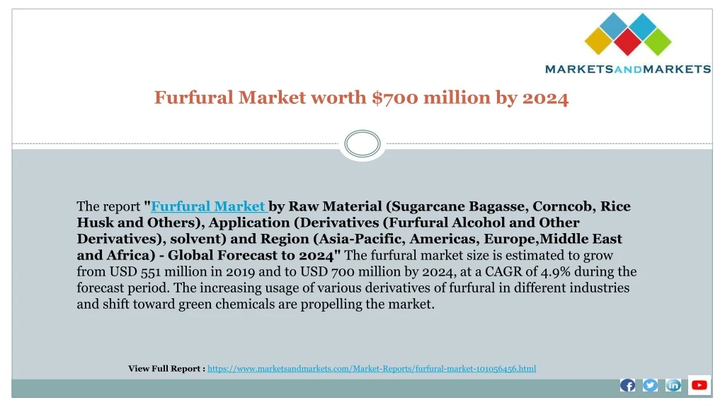 furfural market worth 700 million by 2024