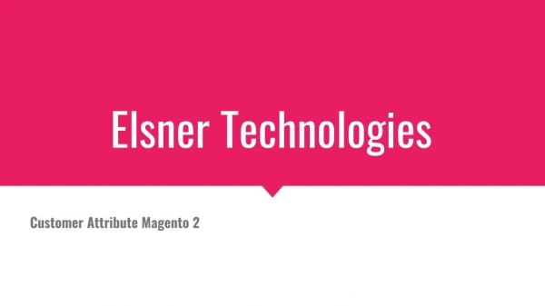 elsner technologies