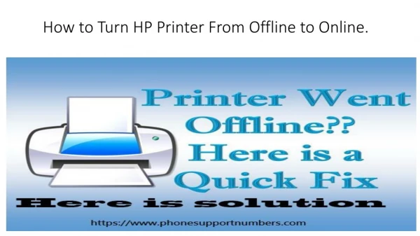 How to Fix Hp Printer Offline Error