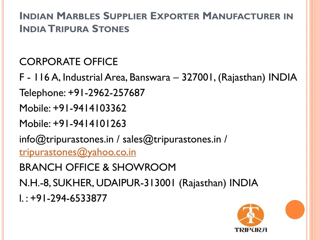 indian marbles supplier exporter manufacturer in india tripura stones