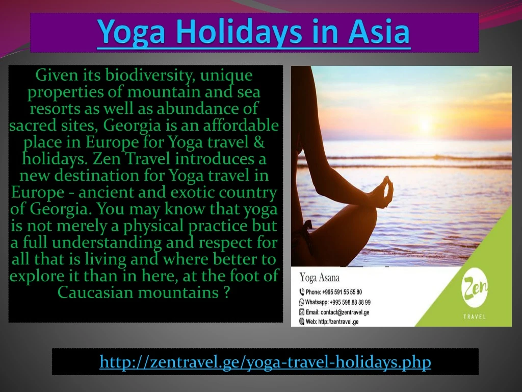 yoga holidays in asia