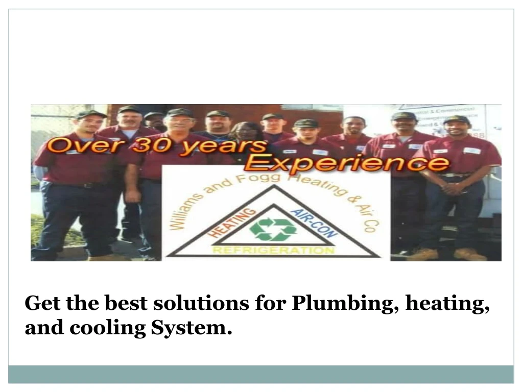 get the best solutions for plumbing heating