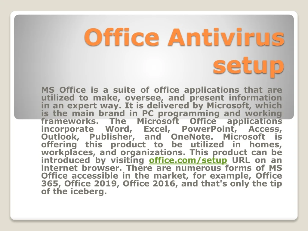 office antivirus setup