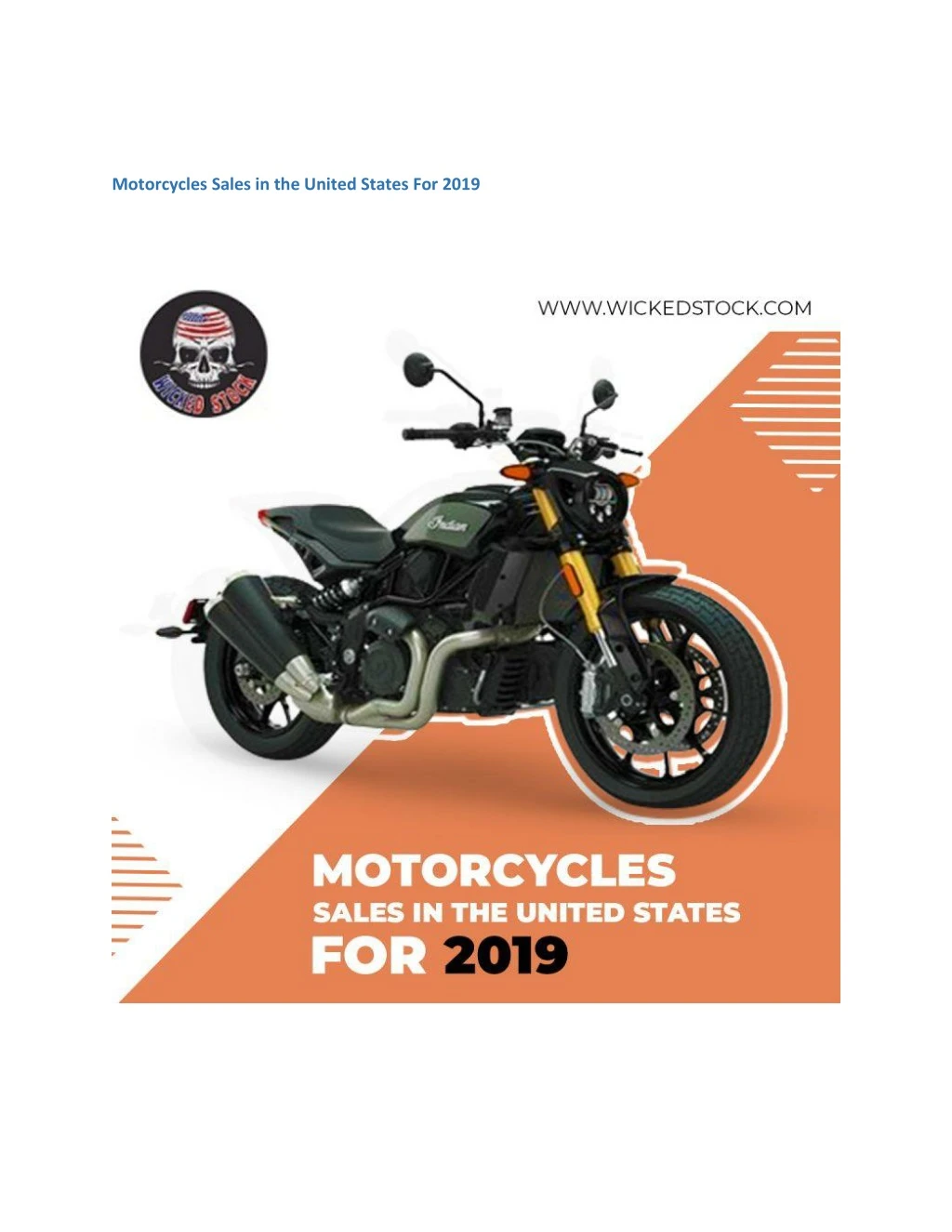 motorcycles sales in the united states for 2019