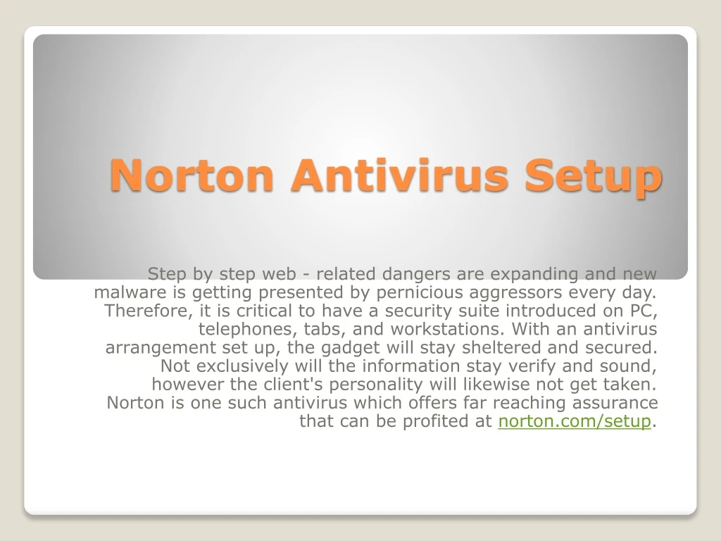 norton antivirus setup