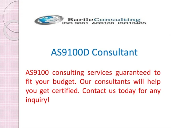 AS9100D Consultant