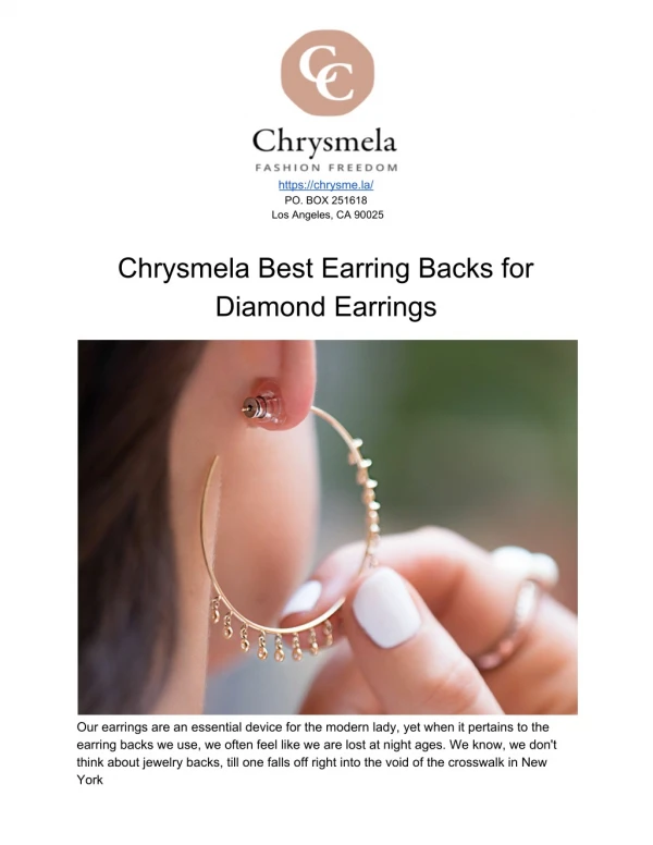 Best Earring Backs for Diamond Studs