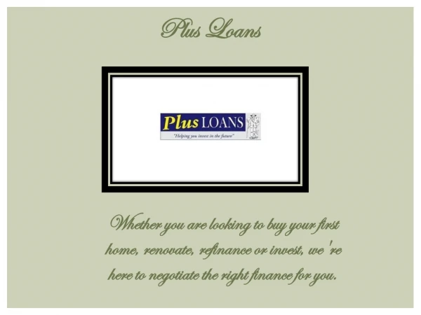 plus loans plus loans