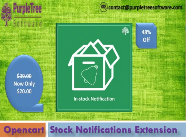 Opencart stock notification Extension by PurpleTree