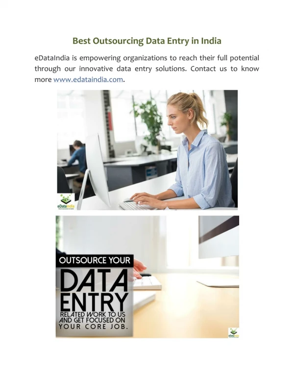 Best Outsource Data Entry Service: edataindia