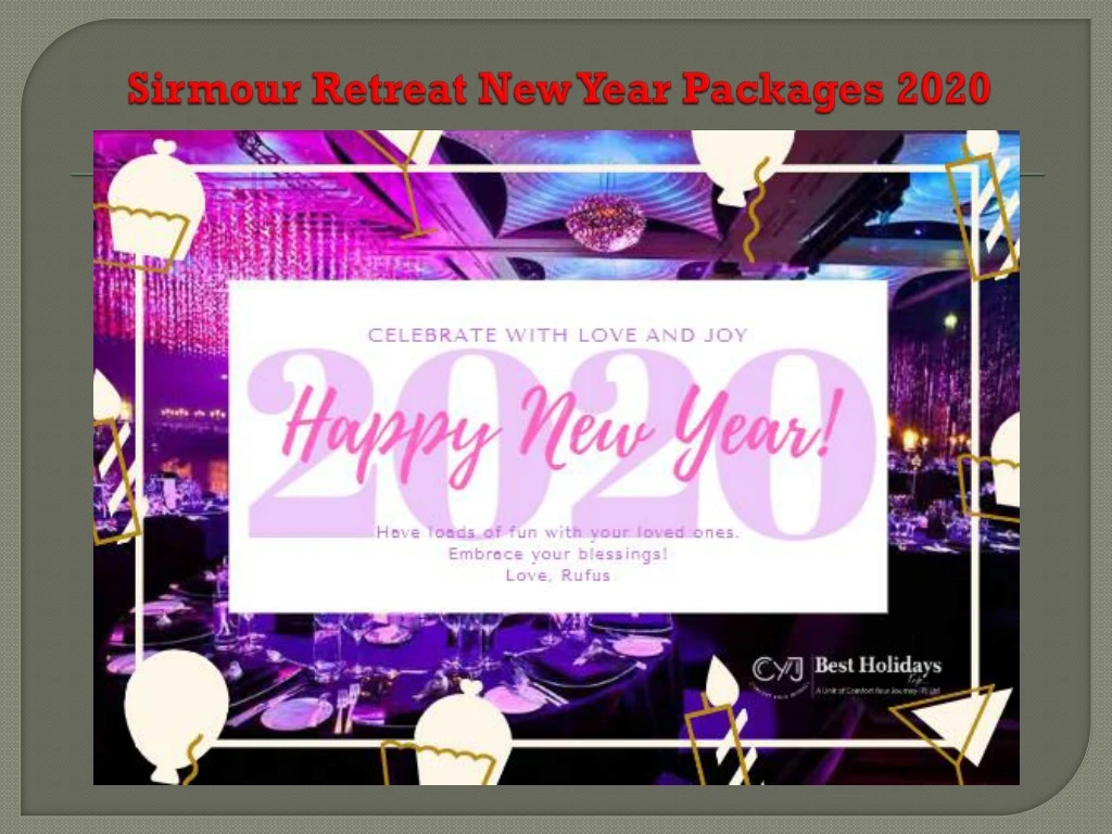 sirmour retreat new year packages 2020