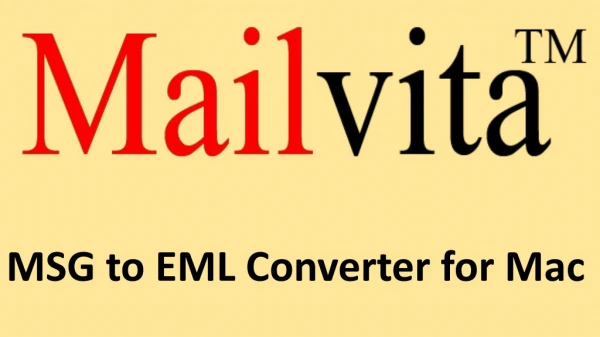 MSG to EML Converter for Mac