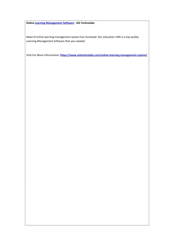 online learning management software ais technolabs