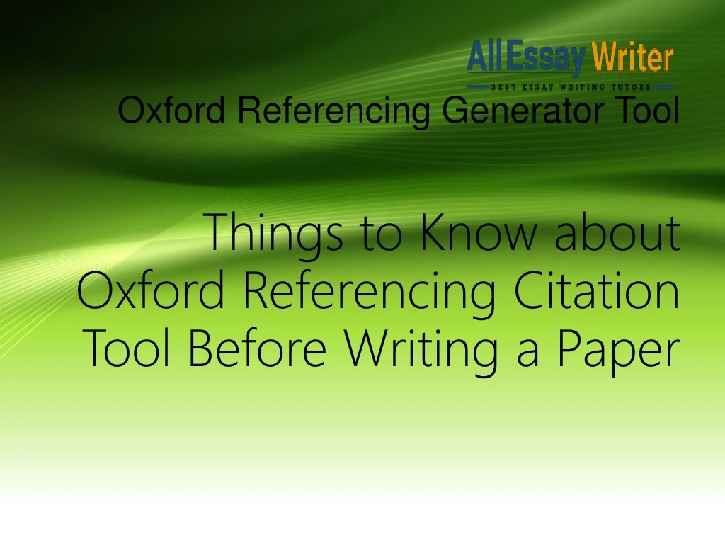 oxford referencing generator tool