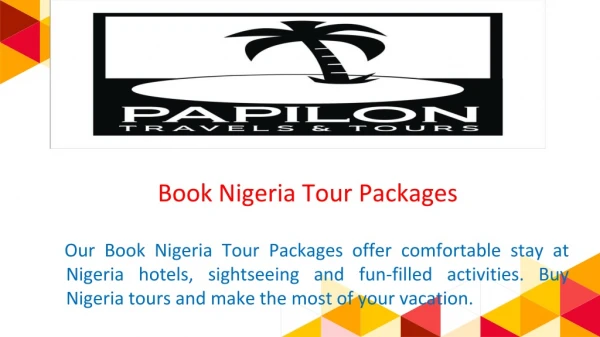 Book Nigeria Tour Packages