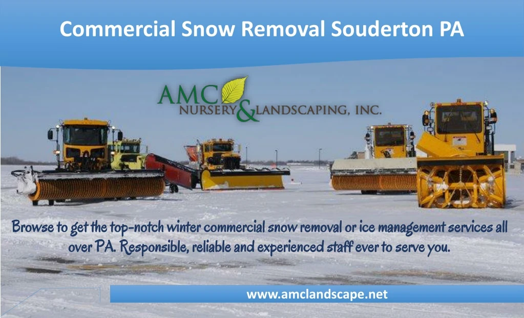 commercial snow removal souderton pa