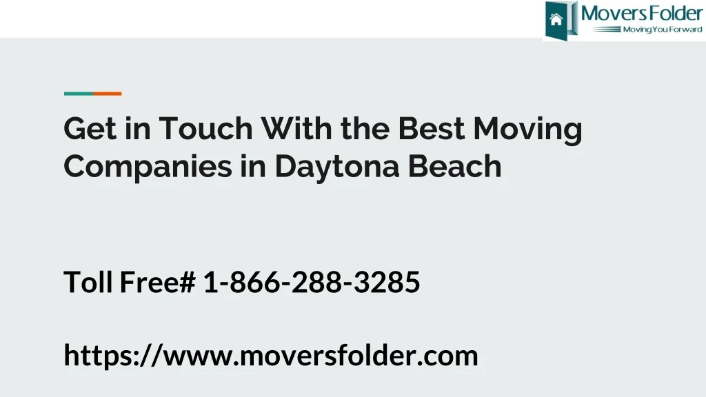 get in touch with the best moving companies in daytona beach