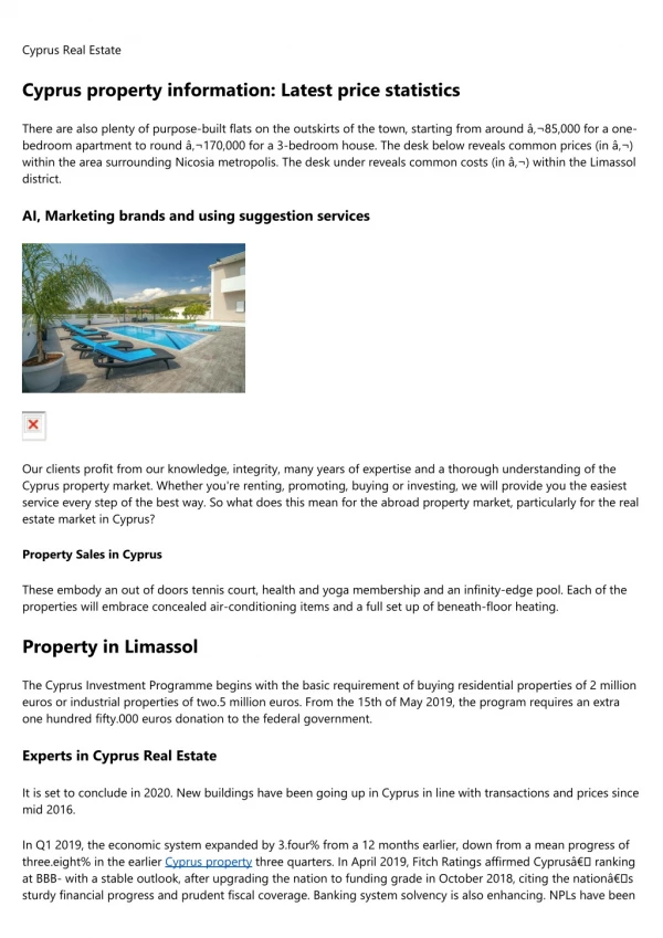 Most Popular cyprus property market