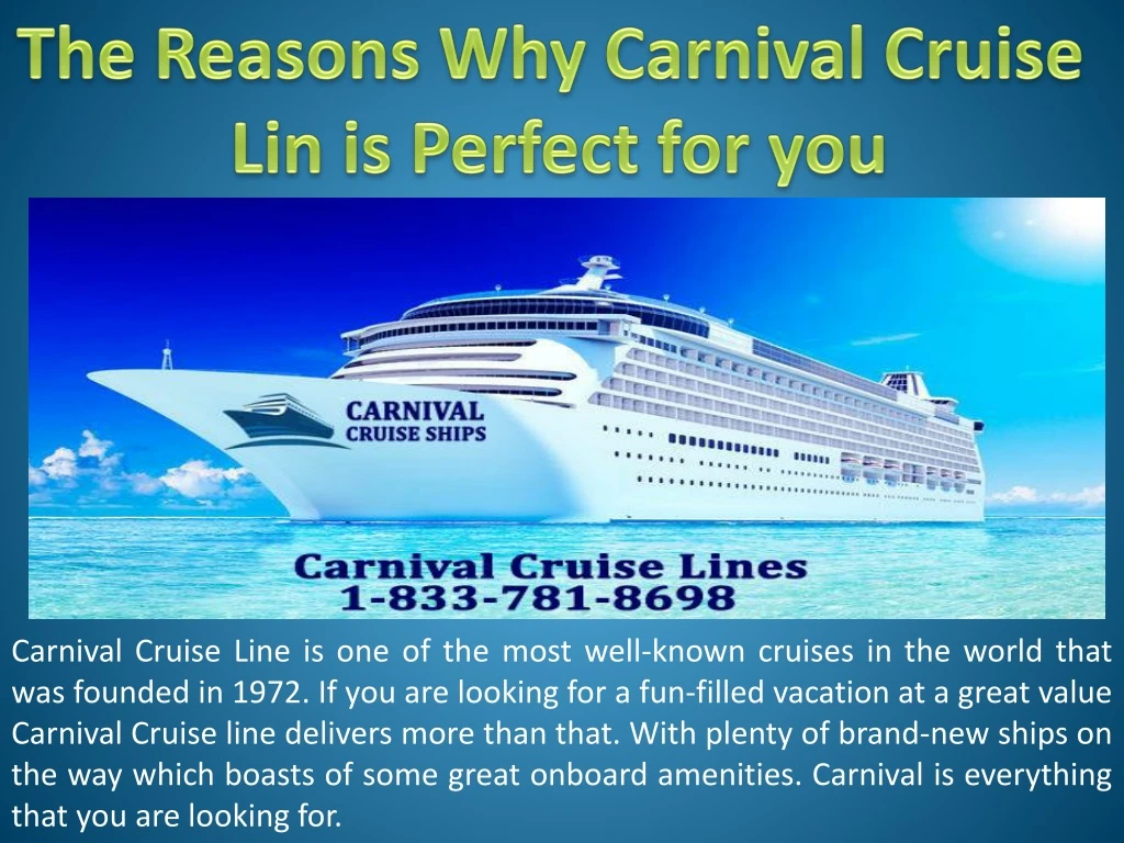 the reasons why carnival cruise lin is perfect