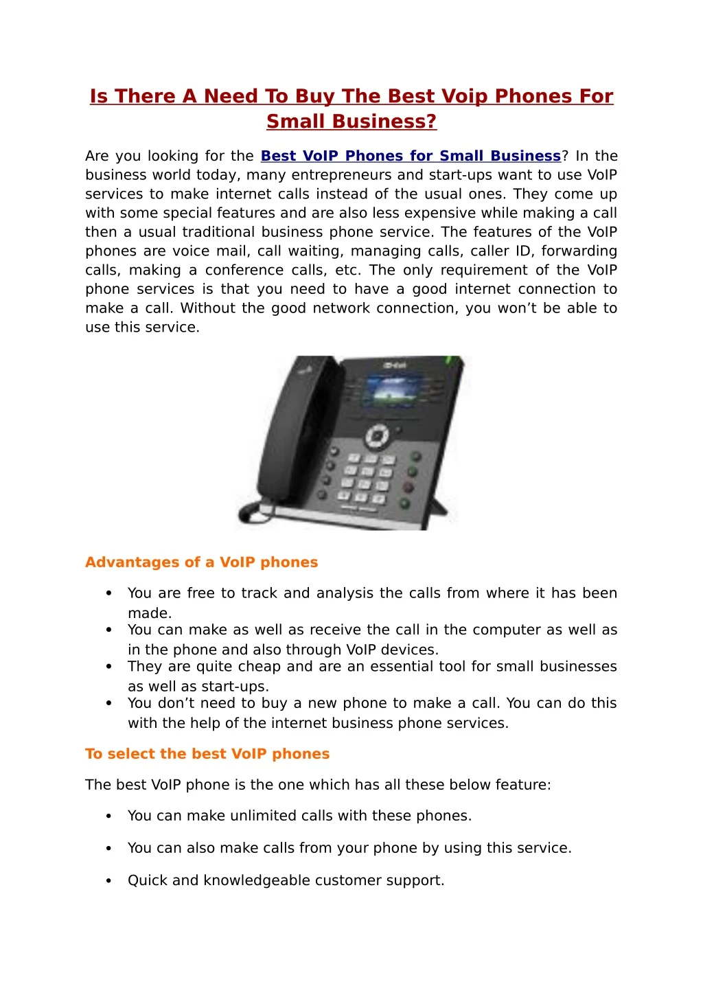 is there a need to buy the best voip phones