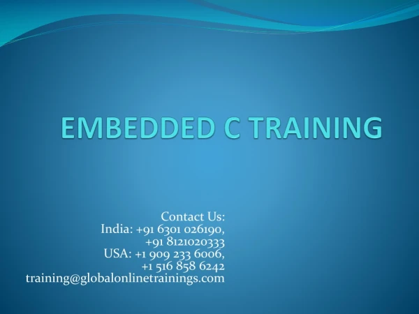 embedded c training