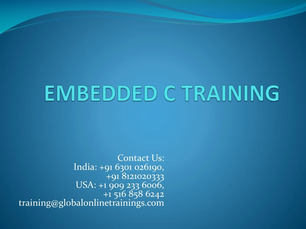 embedded c training