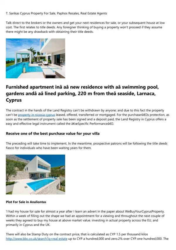 buy property in cyprus - Luxury Villas