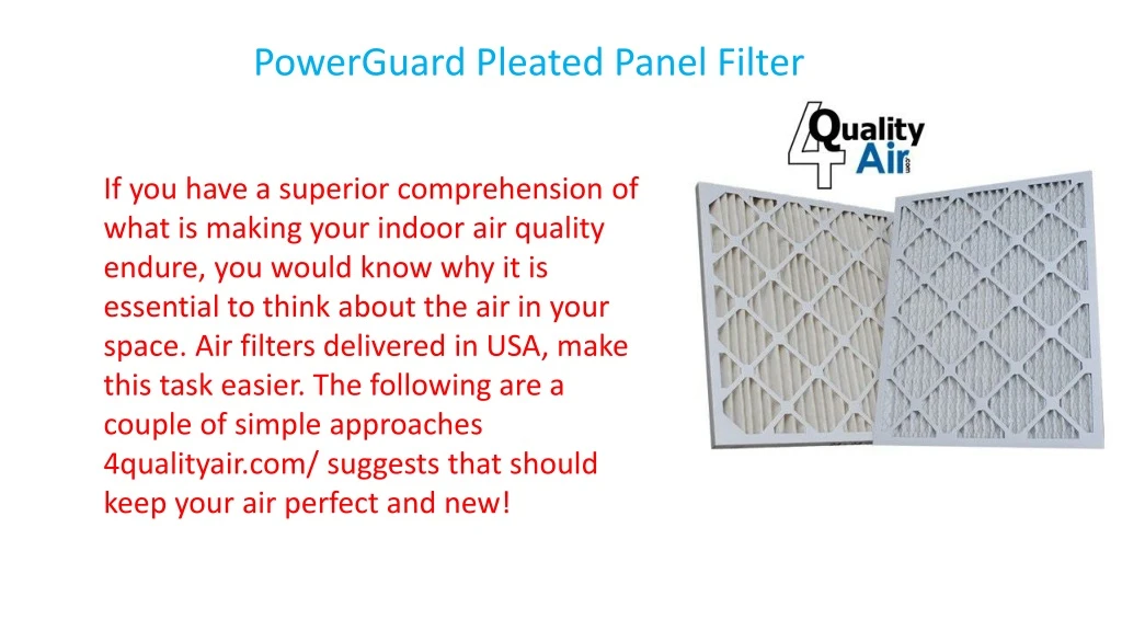 powerguard pleated panel filter