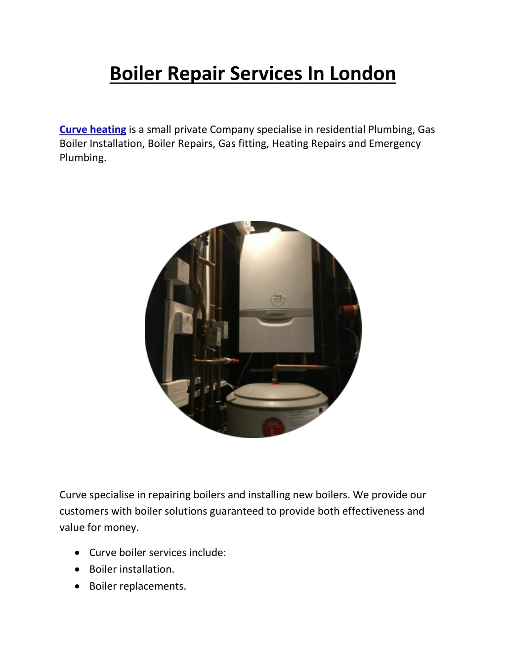 boiler repair services in london