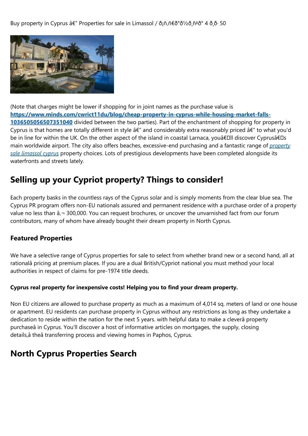 buy property in cyprus properties for sale