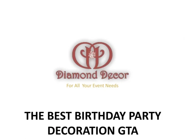 The best birthday party decor in GTA