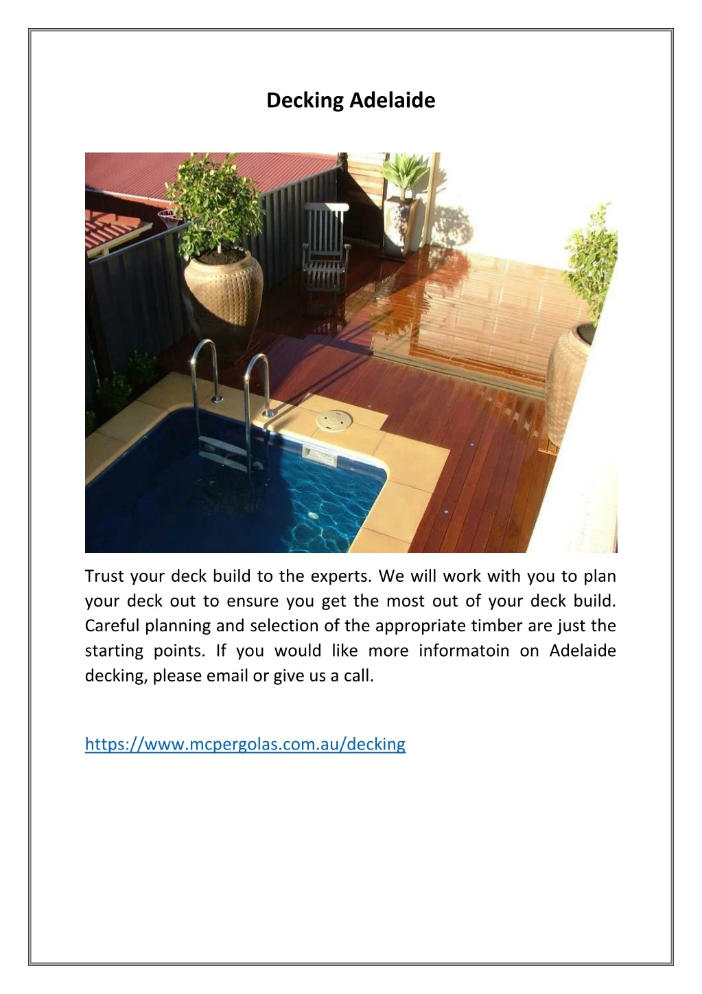 decking adelaide