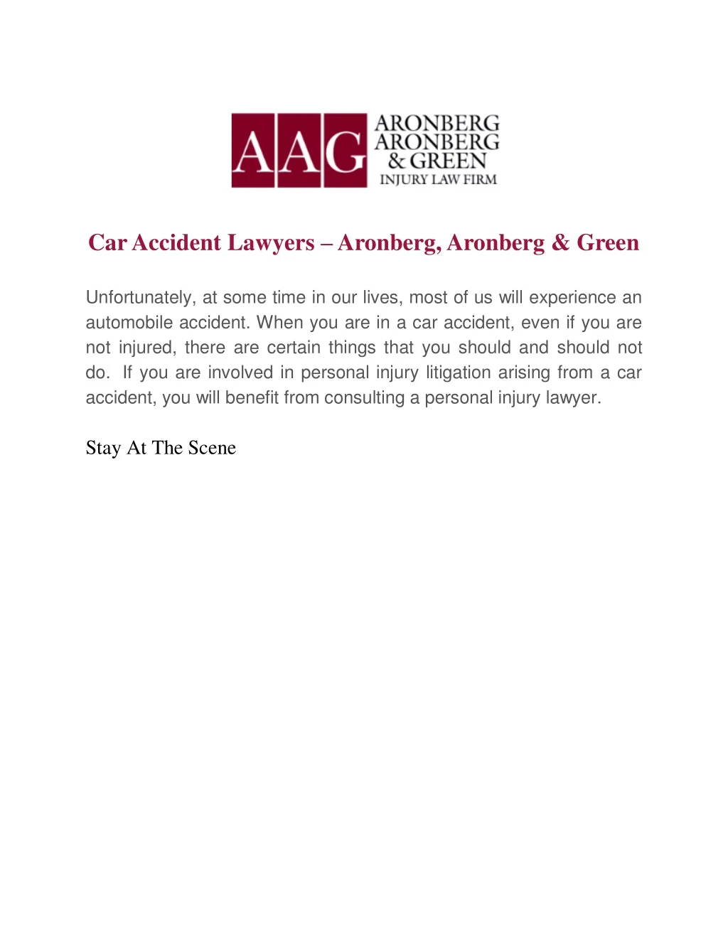 car accident lawyers aronberg aronberg green