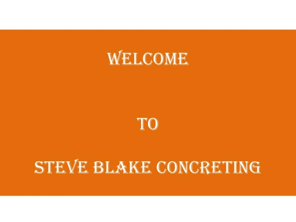 Steve Blake Concreting