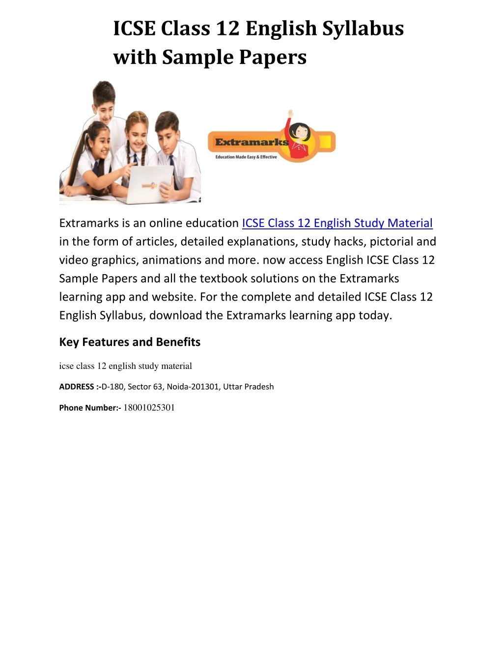 icse class 12 english syllabus with sample papers