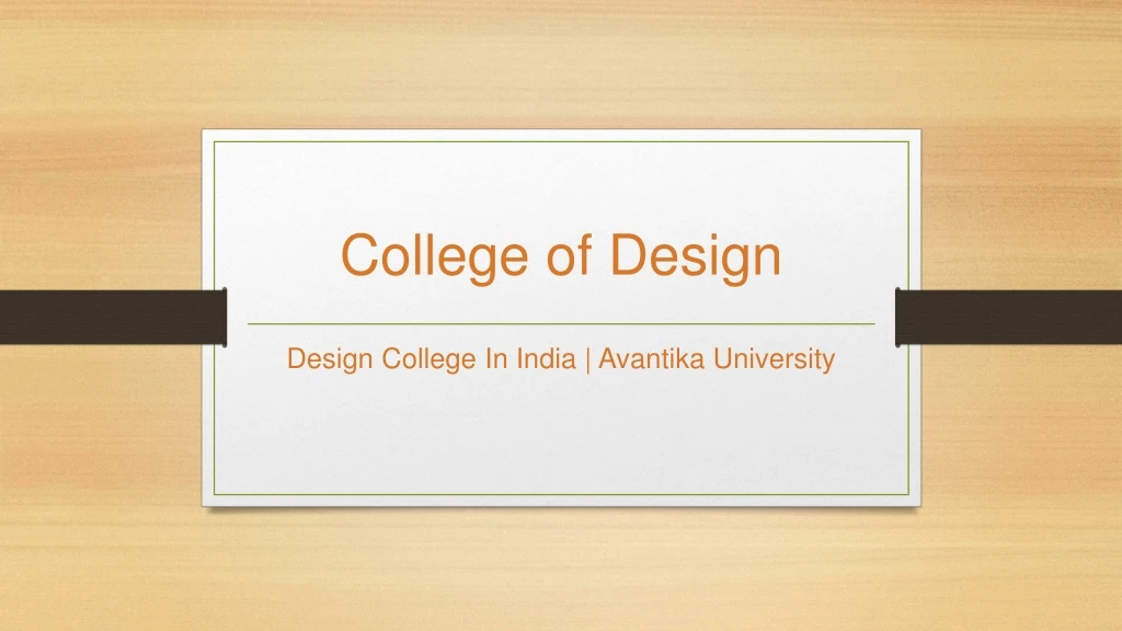 college of design