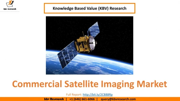 Commercial Satellite Imaging Market Size- KBV Research