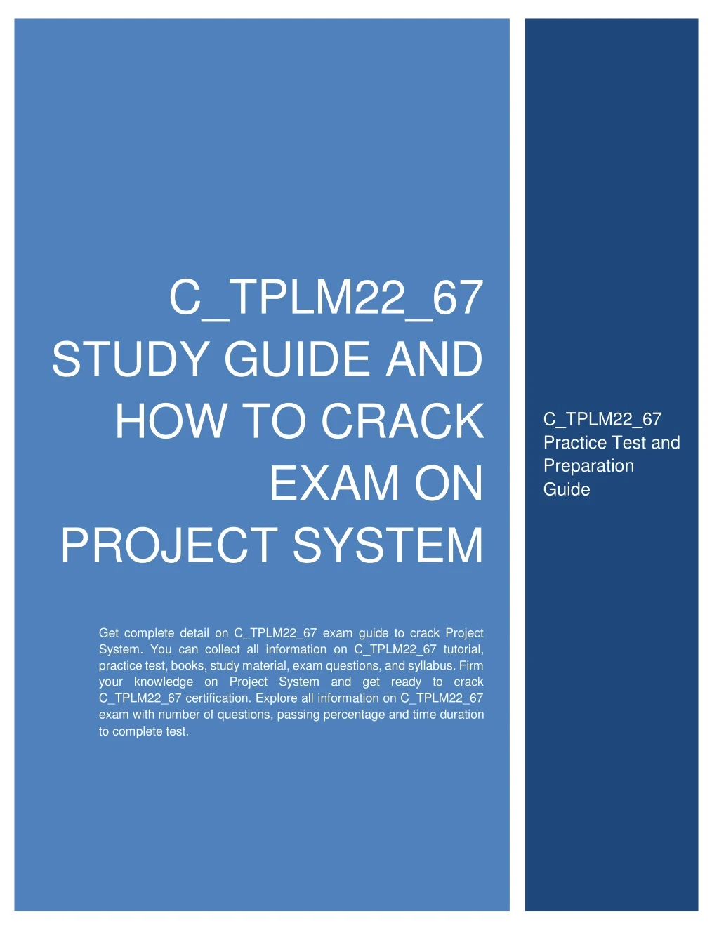 c tplm22 67 study guide and how to crack exam