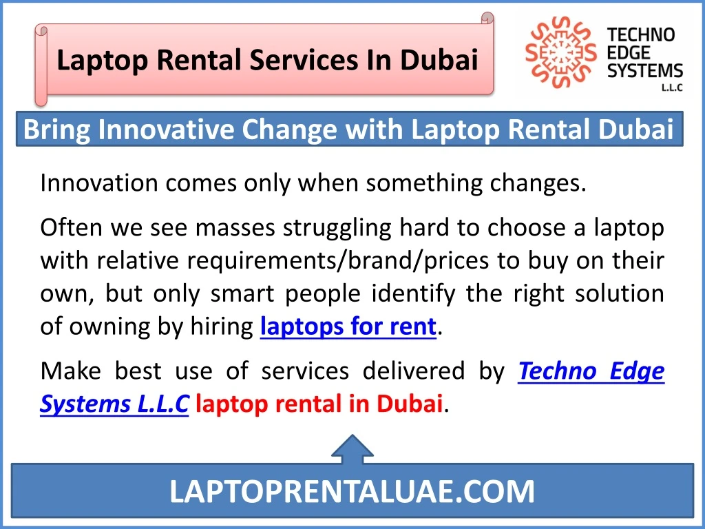 laptop rental services in dubai