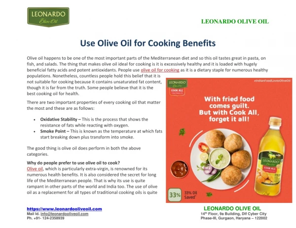 leonardo olive oil