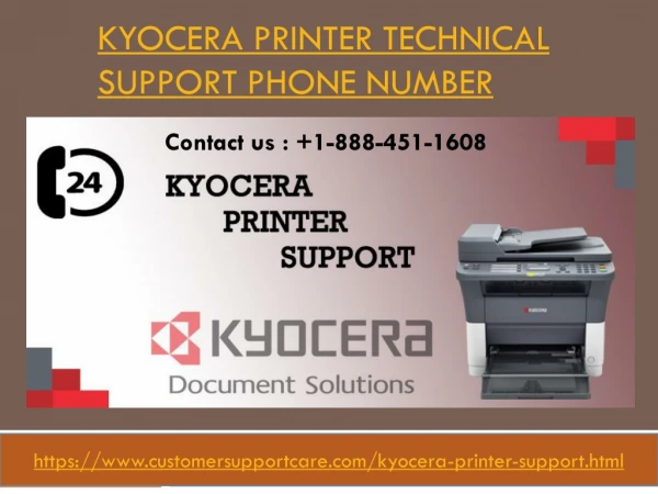 Kyocera Printer Support Phone Number 1-888-451-1608
