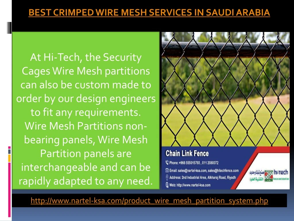 best crimped wire mesh services in saudi arabia